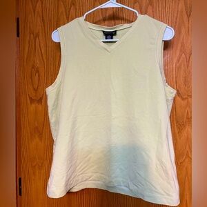 V-neck sleeveless tank in light green